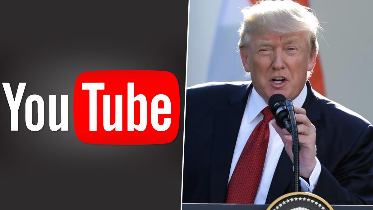 YouTube suspends US President Donald Trump for a week