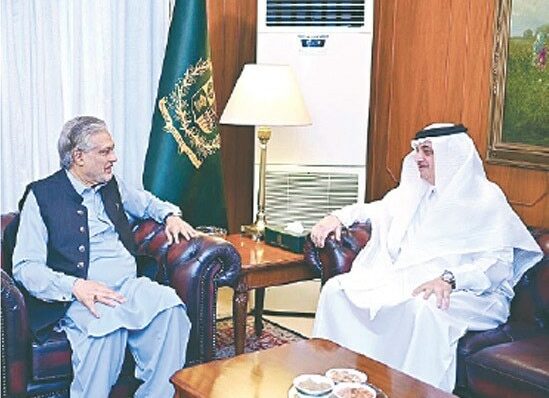 Saudi envoy calls on FM Dar